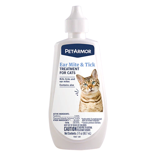 PetArmor Ear Mite & Tick Treatment for Cats, 3oz
