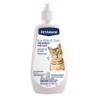 PetArmor Ear Mite & Tick Treatment for Cats, 3oz