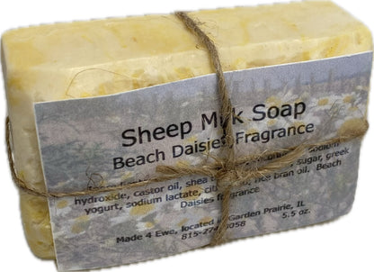 Made 4 Ewe Sheep Milk Soap, Beach Daisies 5.5 oz
