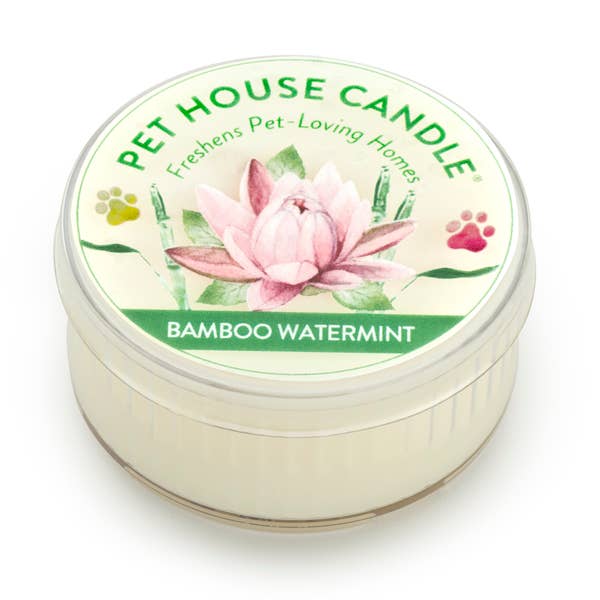 Pet House Bamboo Watermint Plant-Based Soy Wax Mini Candle 1.5 oz