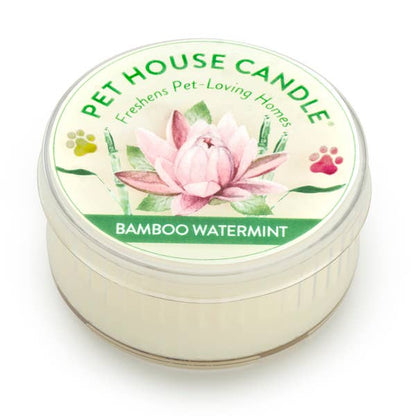 Pet House Bamboo Watermint Plant-Based Soy Wax Mini Candle 1.5 oz