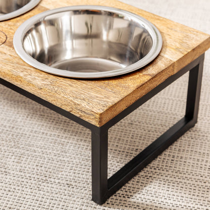 Hearth and Haven Elevated Pet Bowl Set - Modern Design : Large