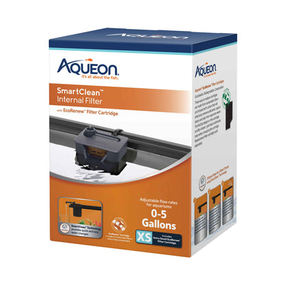 Aqueon QuietFlow SmartClean Internal Aquarium Filter, X-Small