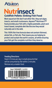 Aqueon Nutrinsect Fish-Free Fish Food Goldfish Pellets