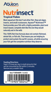 Aqueon Nutrinsect Fish-Free Fish Food Tropical Flakes