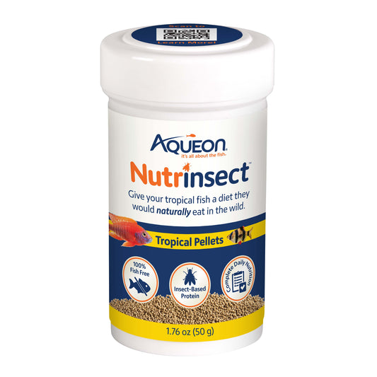 Aqueon Nutrinsect Fish-Free Fish Food Tropical Pellets