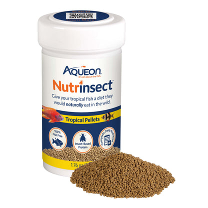 Aqueon Nutrinsect Fish-Free Fish Food Tropical Pellets