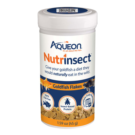 Aqueon Nutrinsect Fish-Free Fish Food Goldfish Flakes