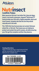 Aqueon Nutrinsect Fish-Free Fish Food Goldfish Flakes