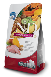 Farmina N&D Tropical Selection Chicken, Spelt, Oats, & Tropical Fruits Recipe Adult Medium & Maxi