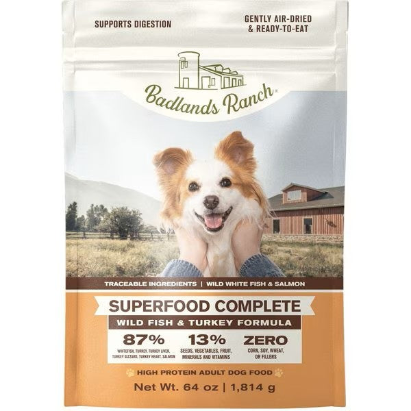 Badlands Ranch Superfood Complete Wild Fish & Turkey Formula, 64 oz