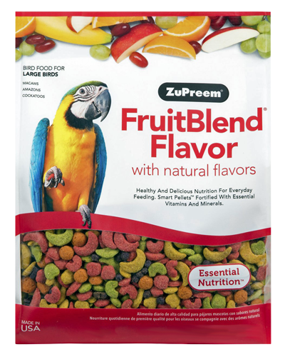 ZuPreem FruitBlend Flavor with Natural Flavors Daily Large Bird Food 12 LB