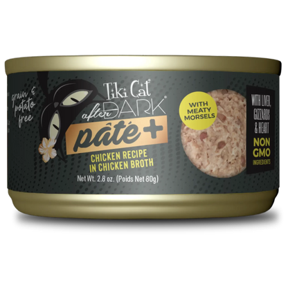 Tiki Cat After Dark Pate Chicken Recipe in Chicken Broth