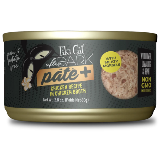 Tiki Cat After Dark Pate Chicken Recipe in Chicken Broth