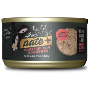 Tiki Cat After Dark Pate Chicken & Beef Recipe in Chicken Broth