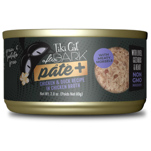 Tiki Cat After Dark Pate Chicken & Duck Recipe in Chicken Broth