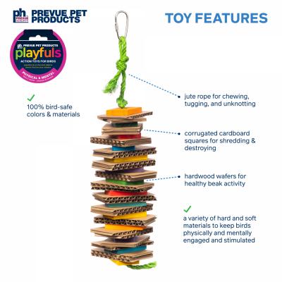 Prevue Playfuls Shredding Stack Bird Toy