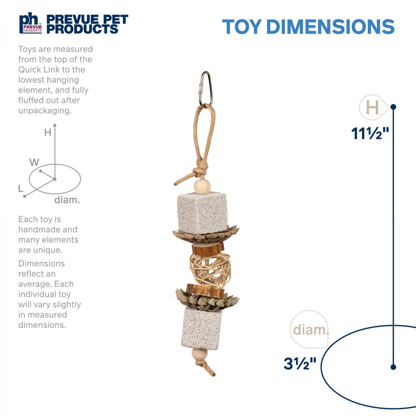 Prevue Naturals Lava Cruncher Bird Toy