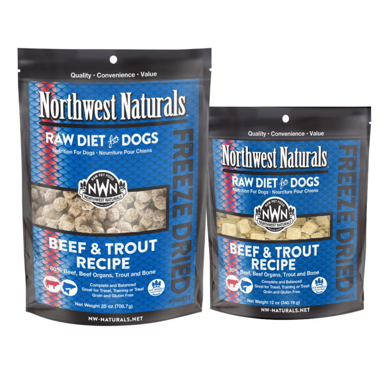 Northwest Naturals Freeze Dried Beef & Trout Recipe for Dogs