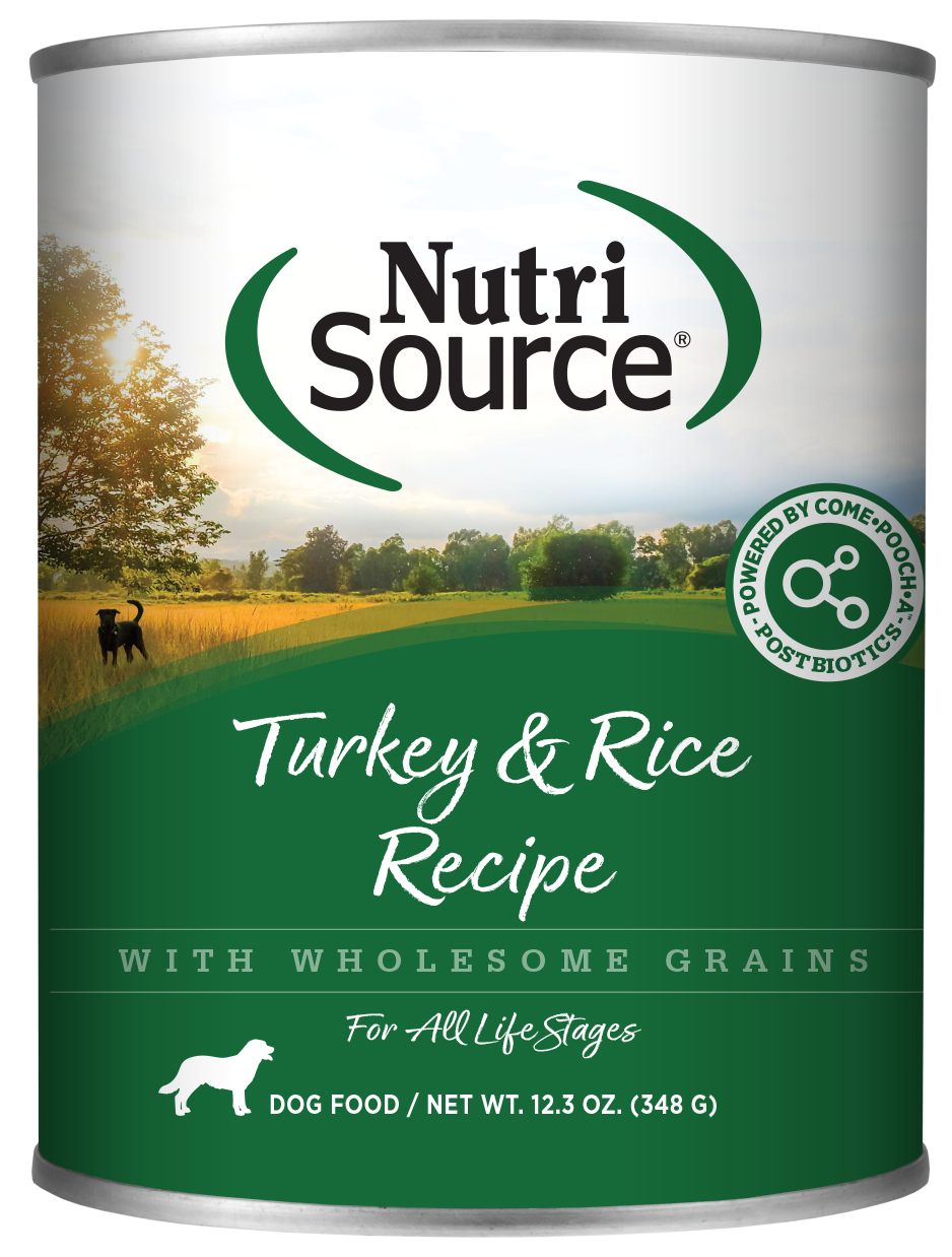 NutriSource Turkey & Rice Recipe Canned Dog Food 12.3 oz