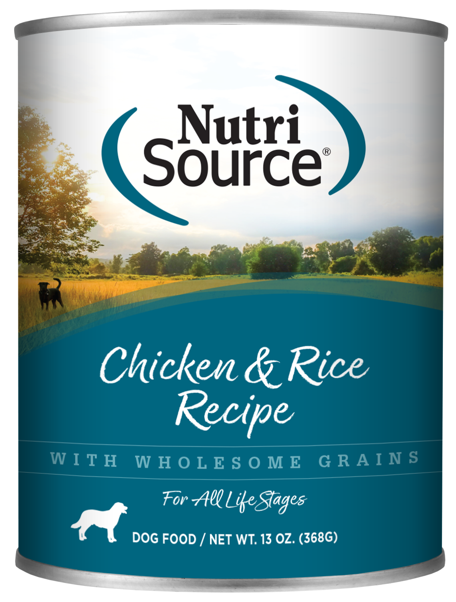 NutriSource Chicken & Rice Recipe Canned Dog Food 13 oz