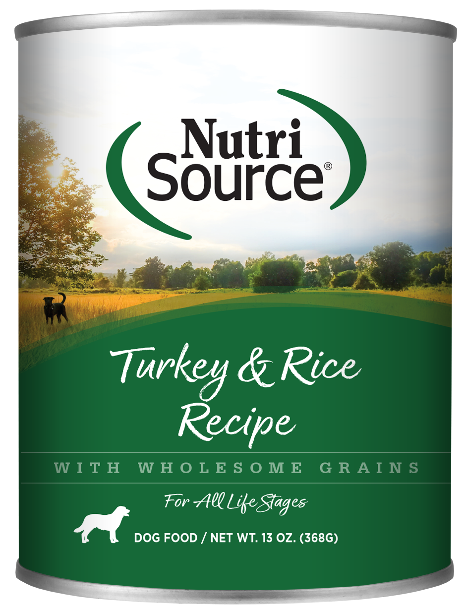 NutriSource Turkey & Rice Recipe Canned Dog Food 13 oz