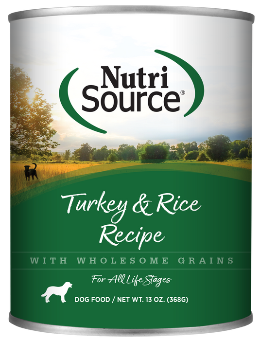 NutriSource Turkey & Rice Recipe Canned Dog Food 13 oz