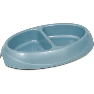 Petmate Double Diner Plastic Dog & Cat Dish, 2.5-cup