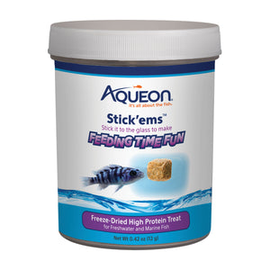 Aqueon Stick'ems Freeze-Dried High Protein Treat Fish Food .42 oz