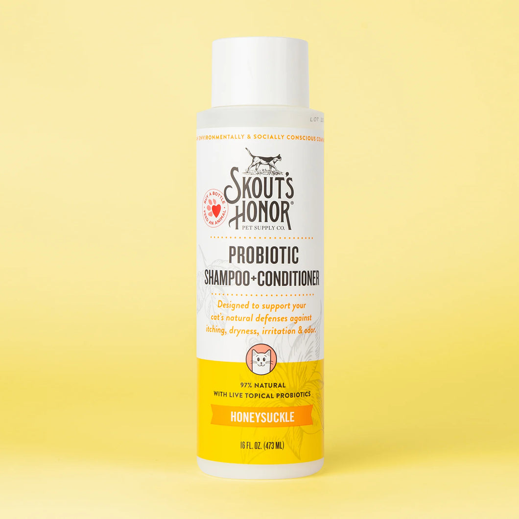 Skout's Honor Cat Probiotic Shampoo + Conditioner Honeysuckle