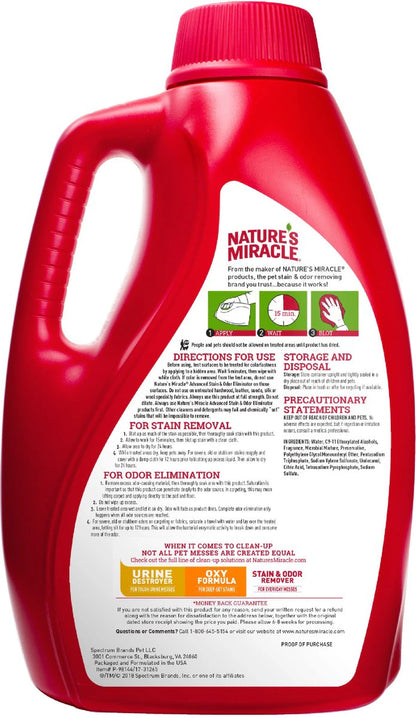 Nature's Miracle Advanced Cat Enzymatic Stain Remover & Odor Eliminator Refill, 1 gal bottle