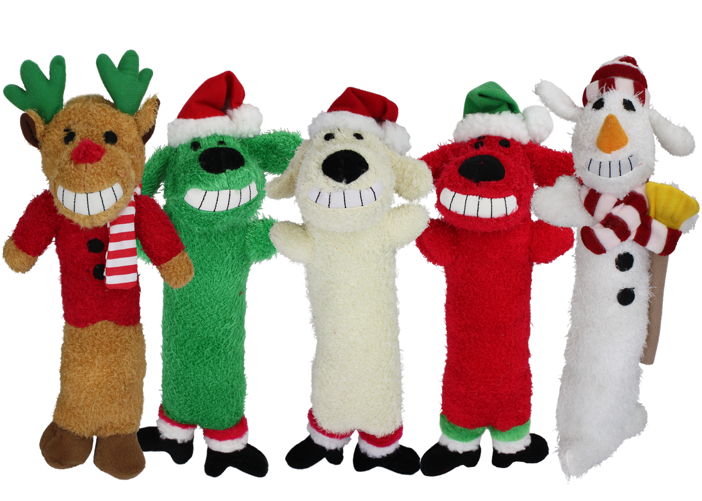 Multipet Holiday Loofa Dog Toy 12" Assorted