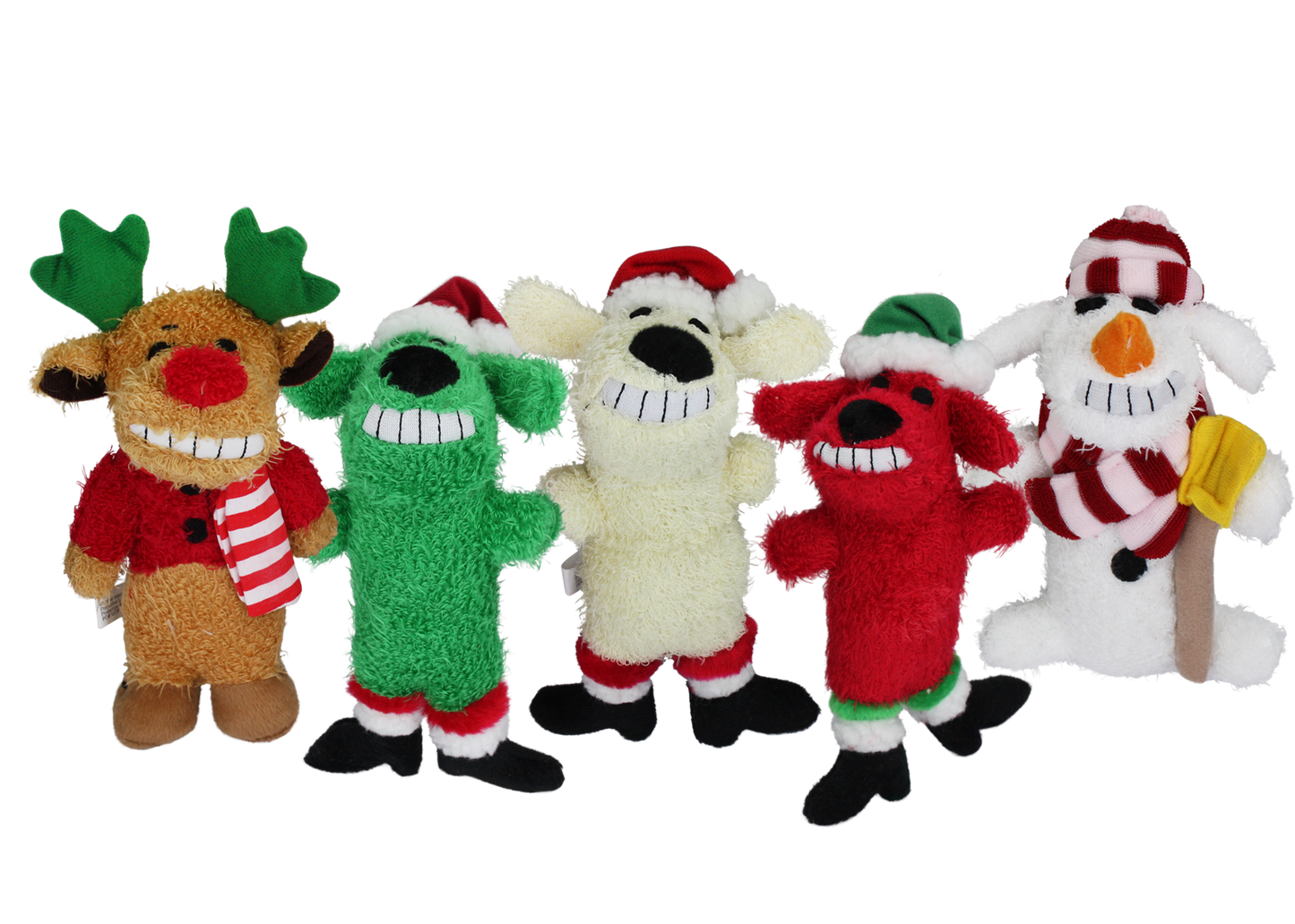 Multipet Holiday Loofa Dog Toy 6" Assorted