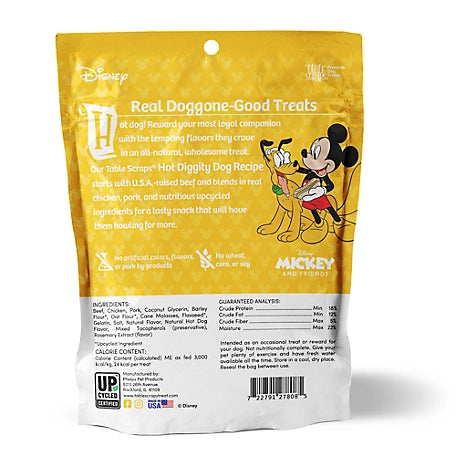 Disney Table Scraps Mickey & Friends Hot Diggity Dog Recipe Jerky Dog Treats 5 oz. Bag