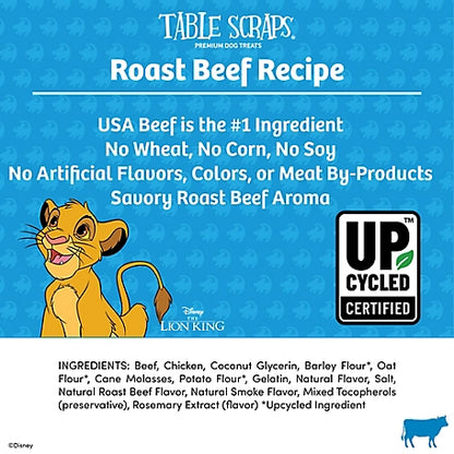 Disney Table Scraps Lion King Roast Beef Recipe Jerky Dog Treats 5 oz. Bag