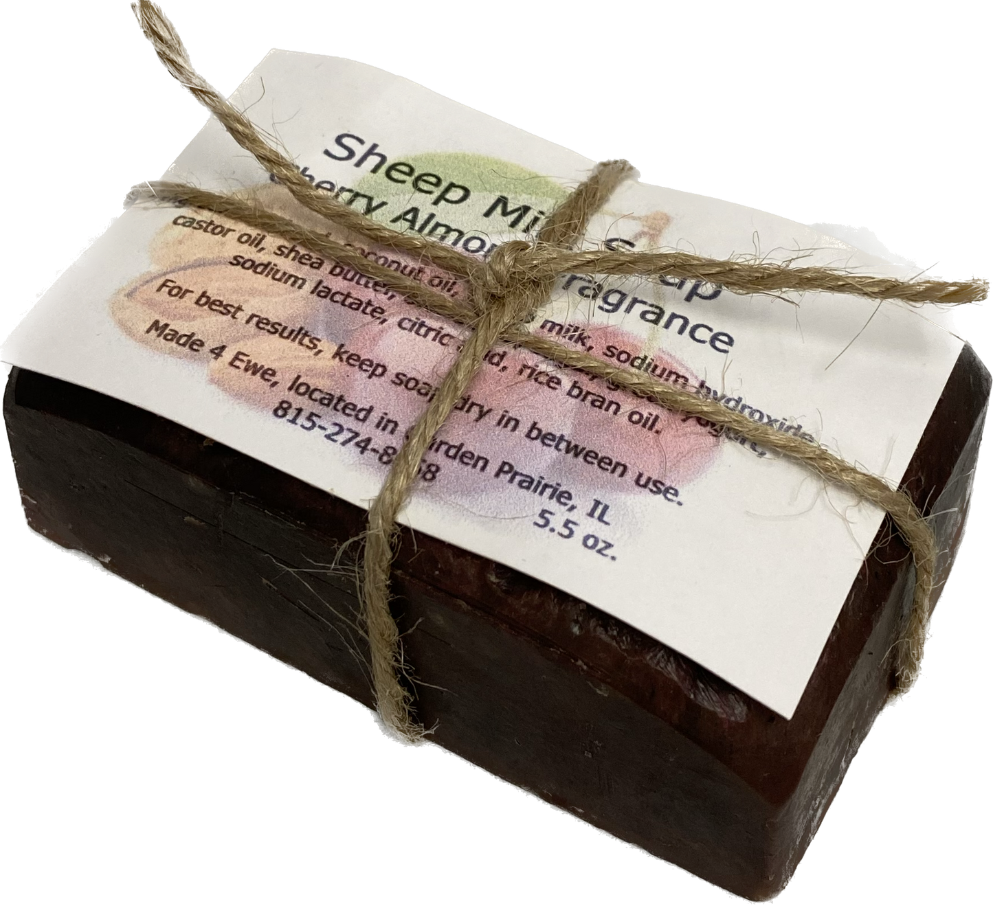 Made 4 Ewe Sheep Milk Soap, Cherry Almond 5.5 oz