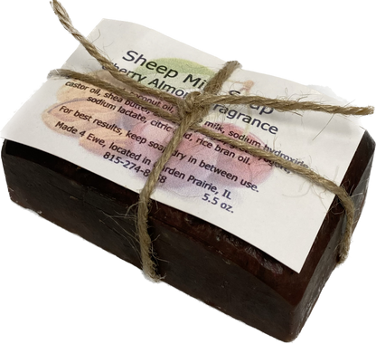 Made 4 Ewe Sheep Milk Soap, Cherry Almond 5.5 oz