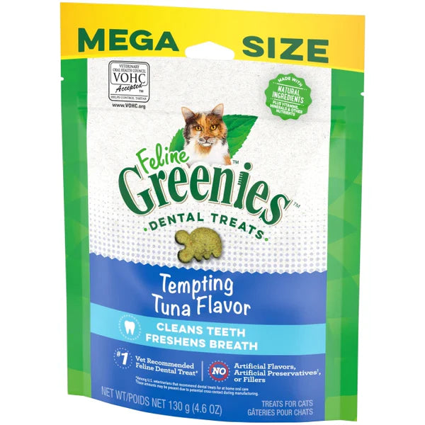 Feline Greenies Tempting Tuna Flavored Dental Treats Mega Size