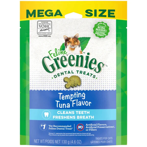 Feline Greenies Tempting Tuna Flavored Dental Treats Mega Size