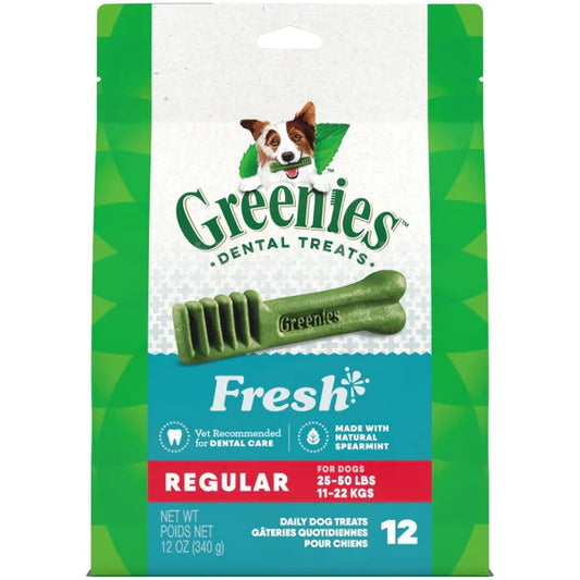 Greenies Fresh Regular Dental Dog Treats, 12 Count