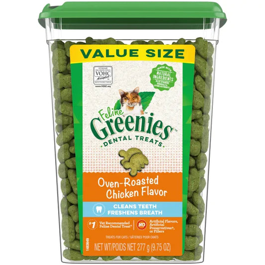 Greenies Feline Oven Roasted Chicken Flavor Adult Dental Cat Treats