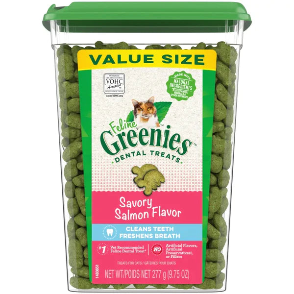 Greenies Feline Savory Salmon Flavor Adult Dental Cat Treats