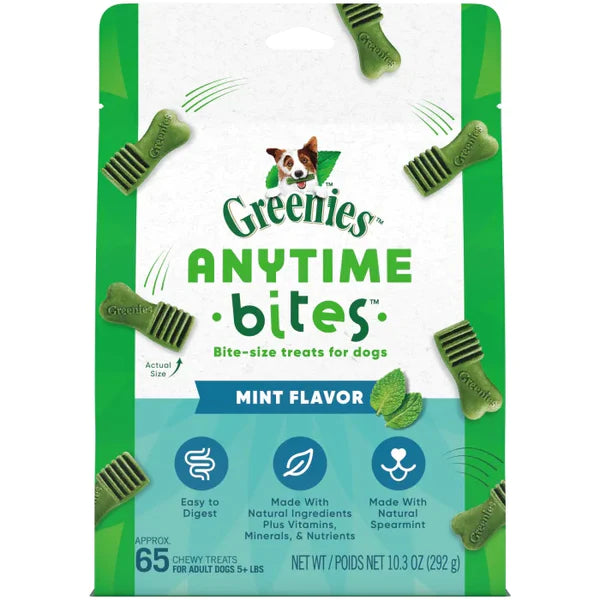 Greenies Anytime Bites Mint Flavor Soft & Chewy Dog Treats