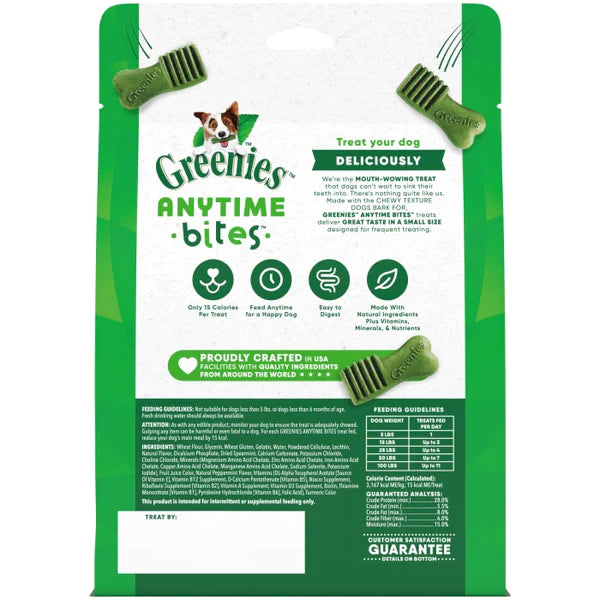 Greenies Anytime Bites Mint Flavor Soft & Chewy Dog Treats