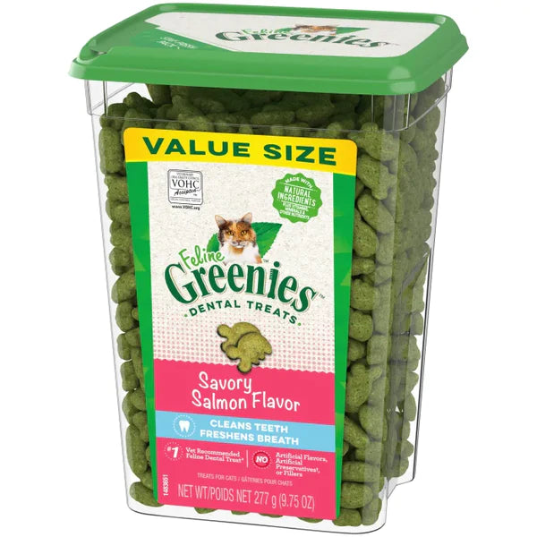 Greenies Feline Savory Salmon Flavor Adult Dental Cat Treats