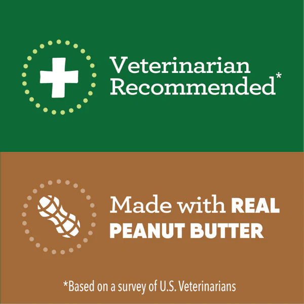 Greenies Pill Pockets Canine Real Peanut Butter Flavor Dog Treats Capsule Size, 30 Count