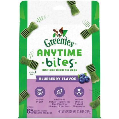 Greenies Anytime Bites Blueberry Flavor Soft & Chewy Dog Treats