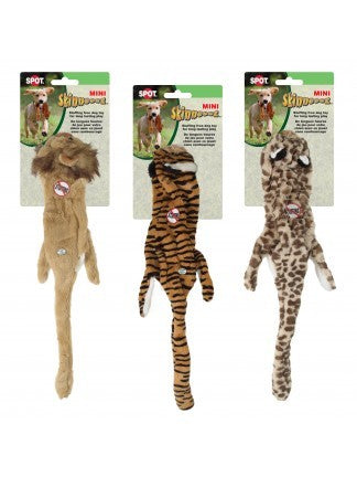 Ethical Pet Mini Skinneeez Jungle Cat Stuffing-Free Squeaky Plush Dog Toy