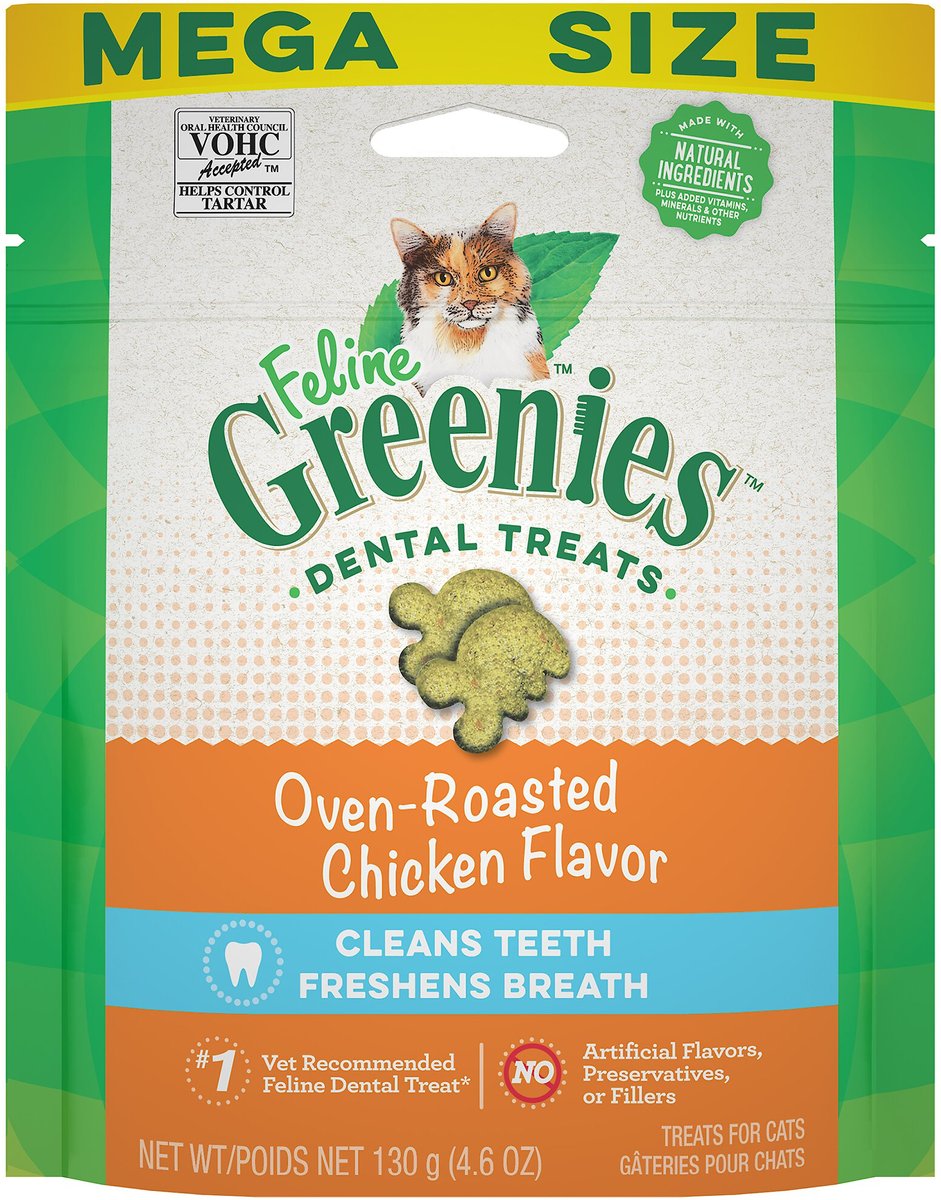 Greenies Feline Oven Roasted Chicken Flavor Adult Dental Cat Treats