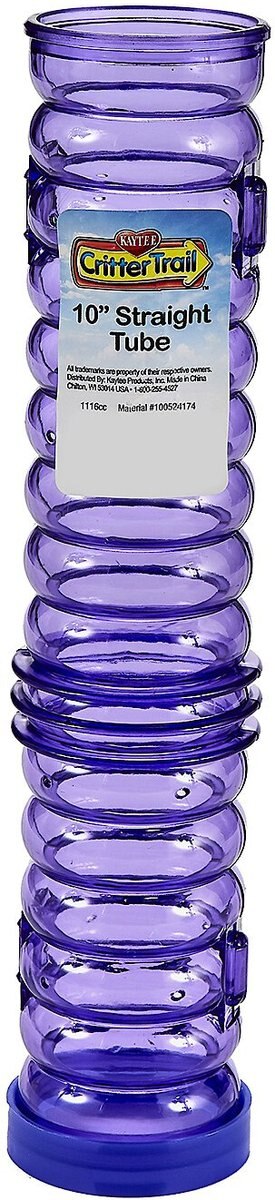 Kaytee CritterTrail Fun-Nel Straight Tubes Small Pet Tubes, 10 Inch